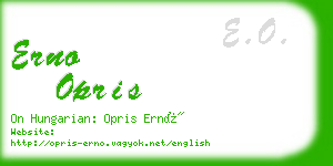 erno opris business card